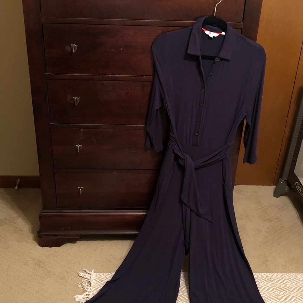 Boden Navy jumpsuit with attached belt